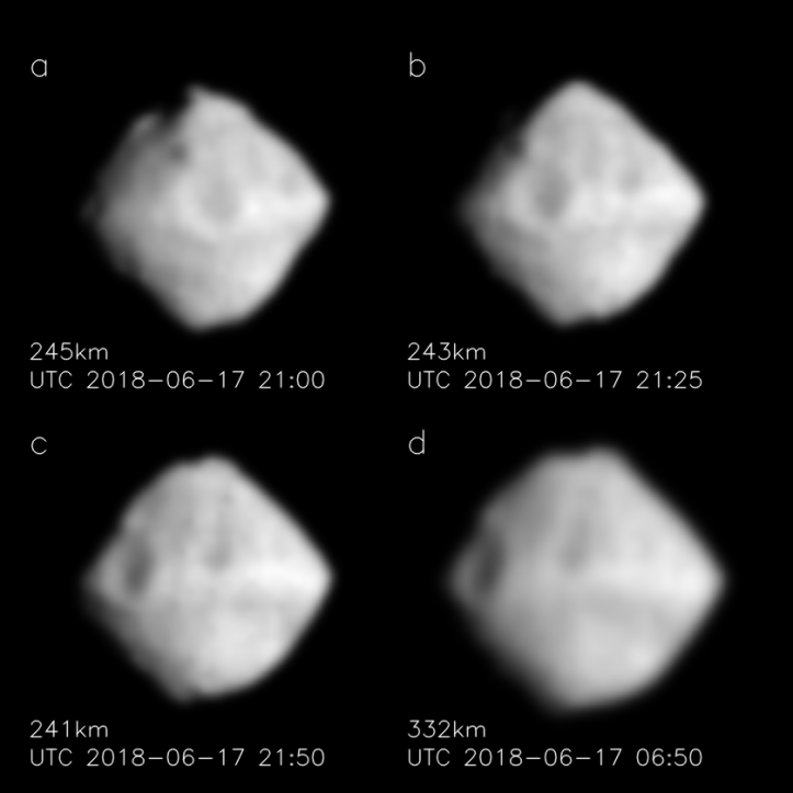 Asteroidul de la 300 km depărtare. Foto: JAXA, Kyoto University, Japan Spaceguard Association, Seoul National University